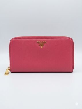 PRADA Pink Saffiano Zippy Wallet MSRP $1000+ (HUGE SAVINGS!)